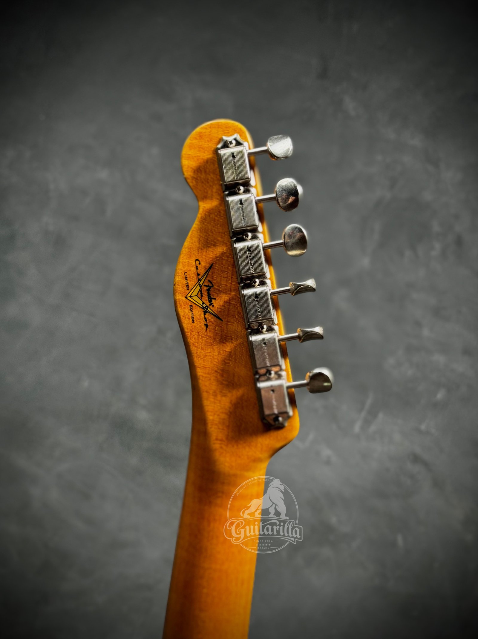 Fender Custom Shop '60s Telecaster — verso do headstock e tarraxas